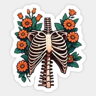 Rib Cage in Art Sticker